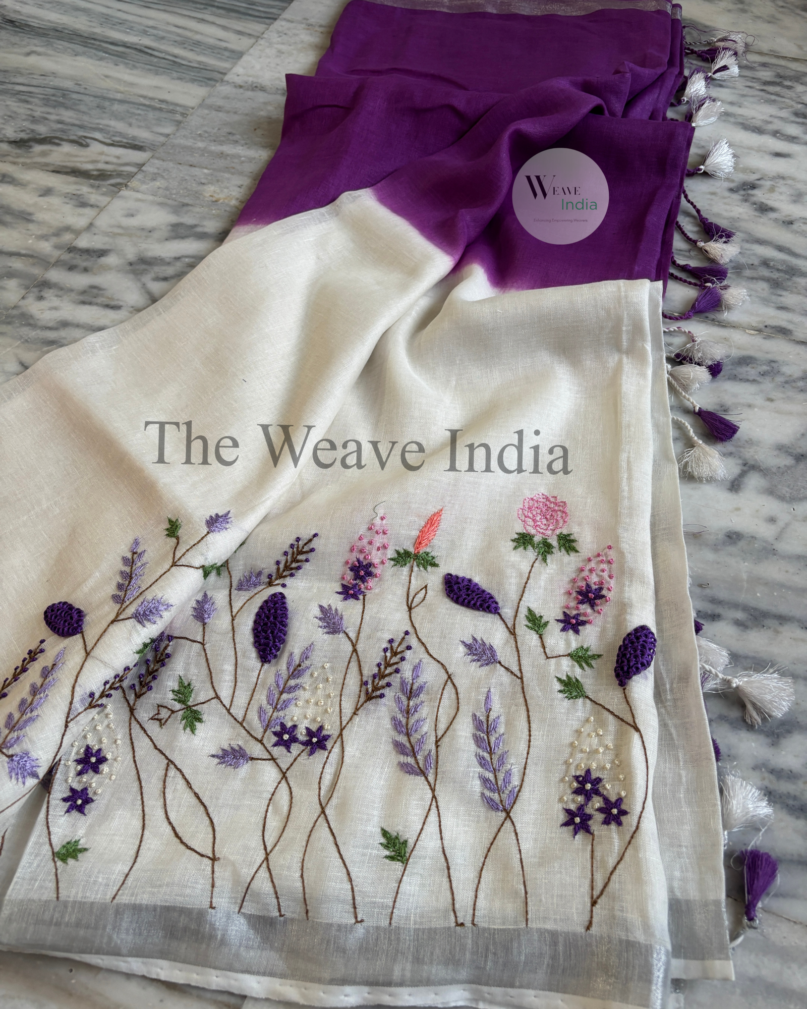 Violet Snow Knot Linen