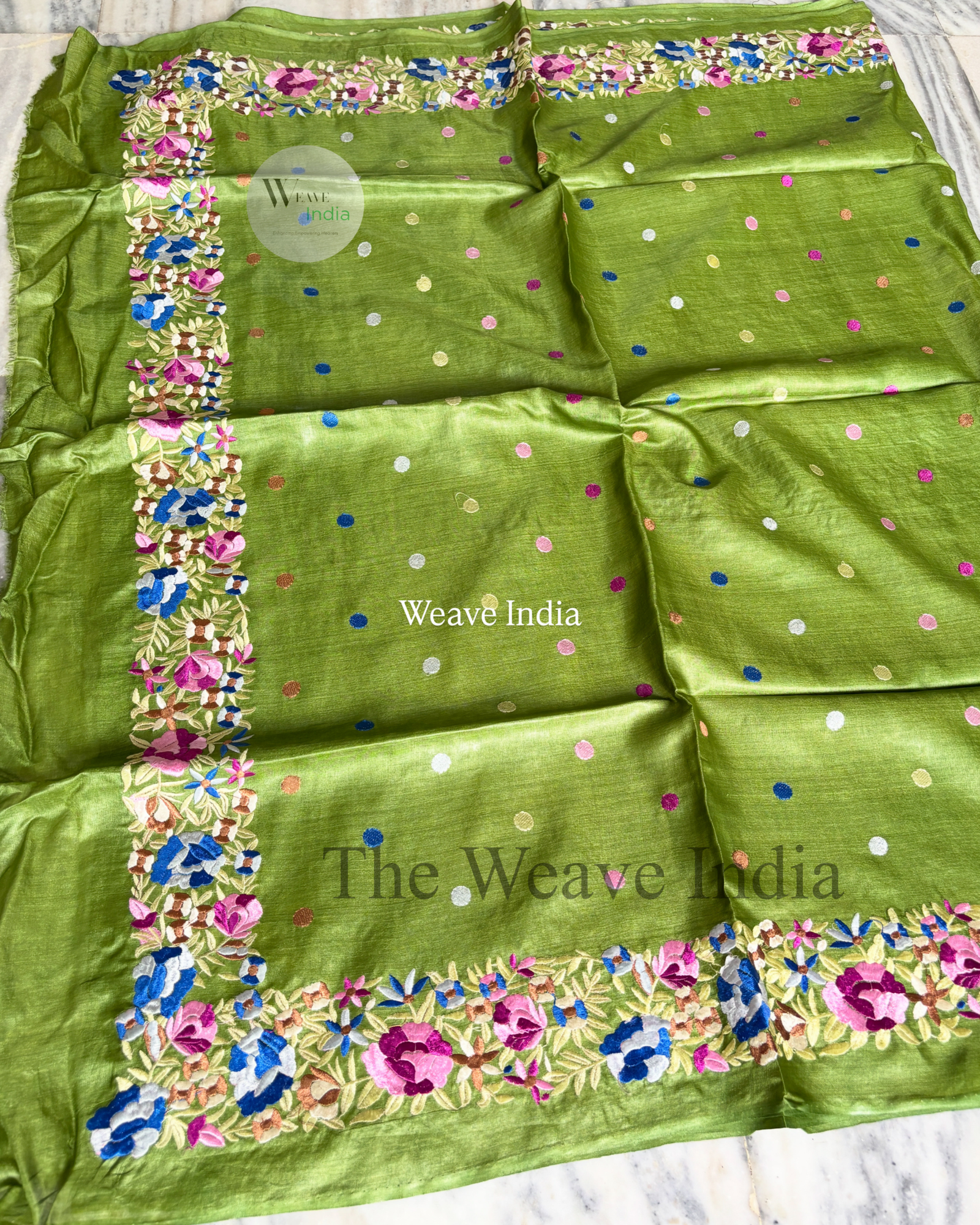 Zarreen Forest Aura Pure Tussar Parsi Gara Saree