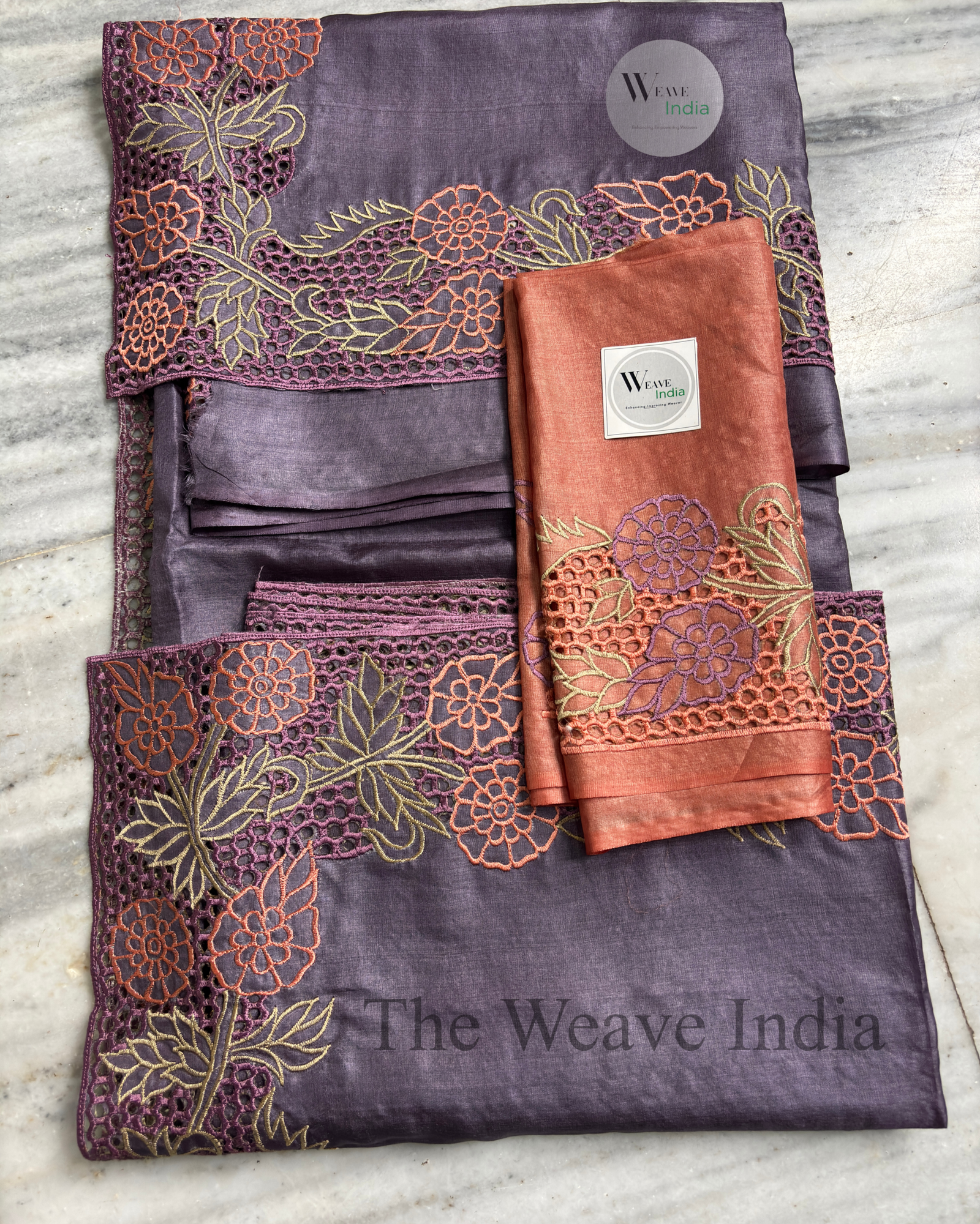 Coffee Brown Aura Handcrafted Tussar Silk Saree