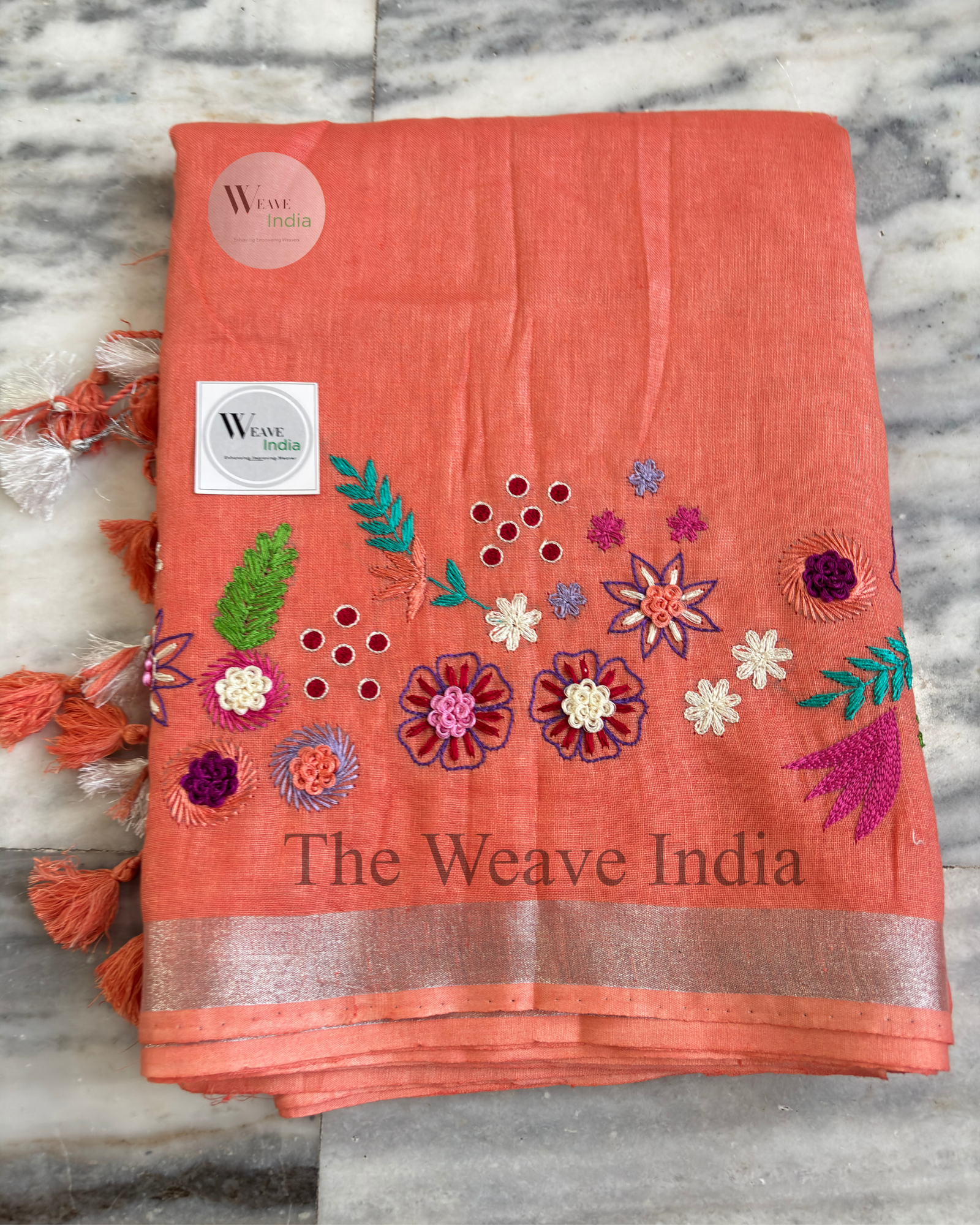 Coral Bloom Knot Linen