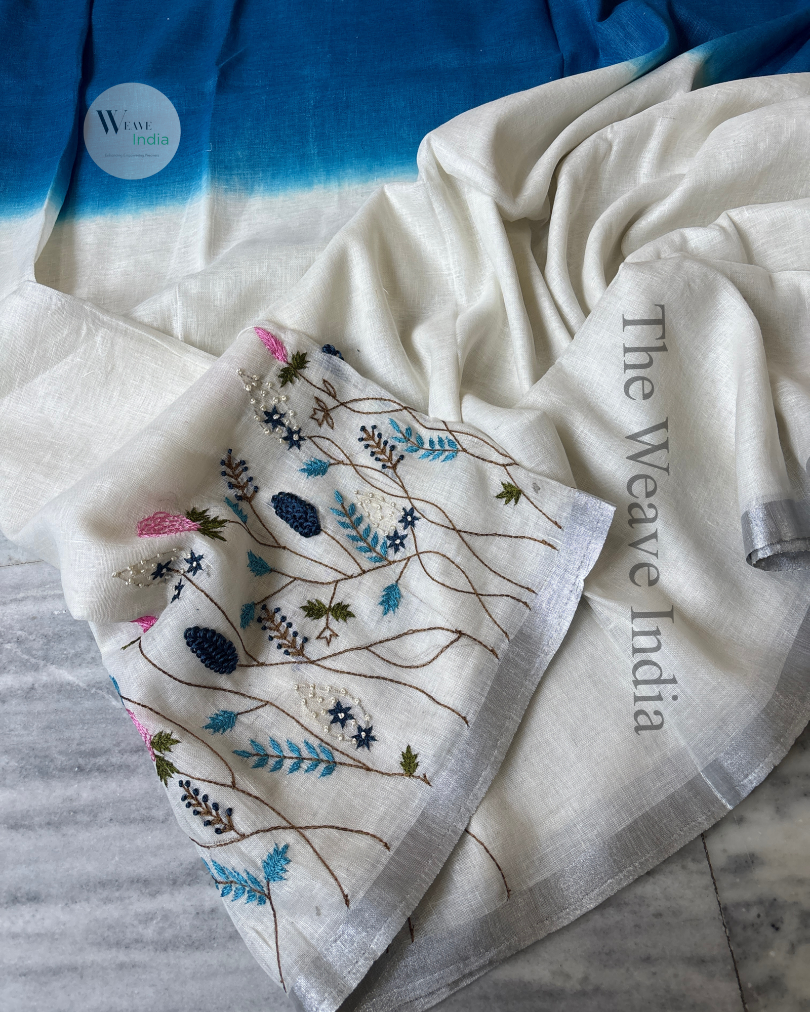 Noor-e-Neel Linen Knot