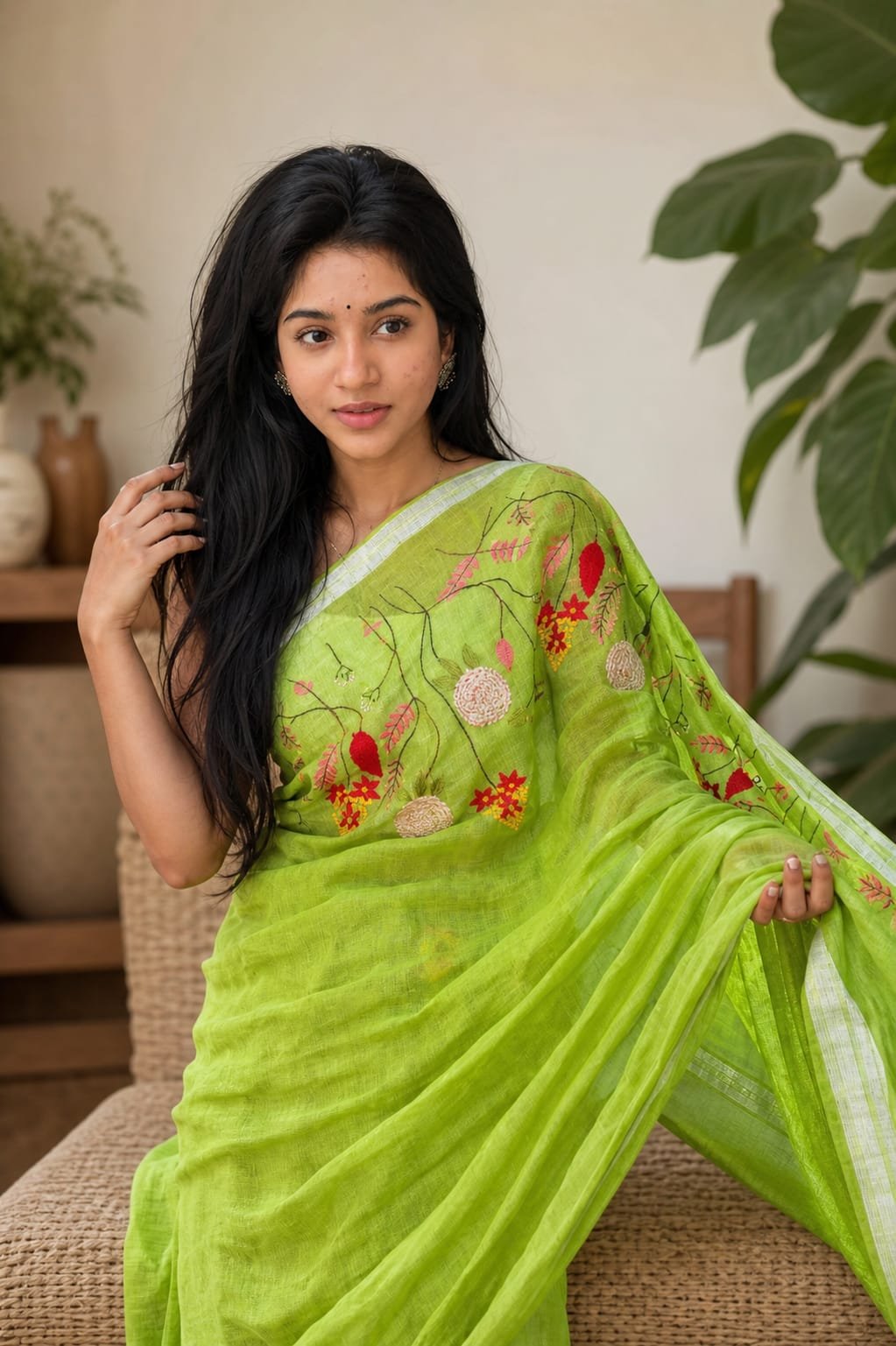 Emerald Ruby Knot Linen