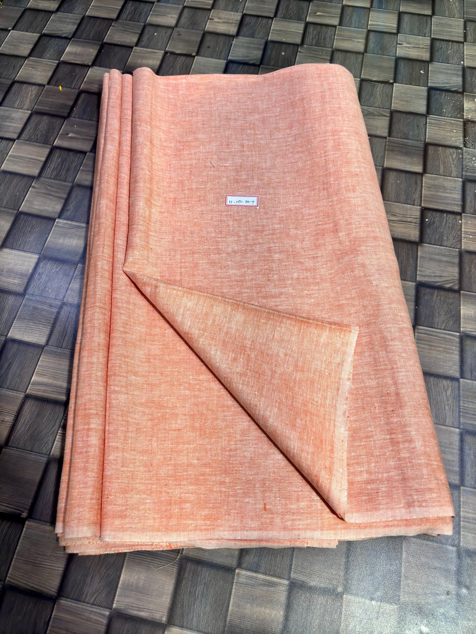 Peach Pure Linen Fabric (60 lea)