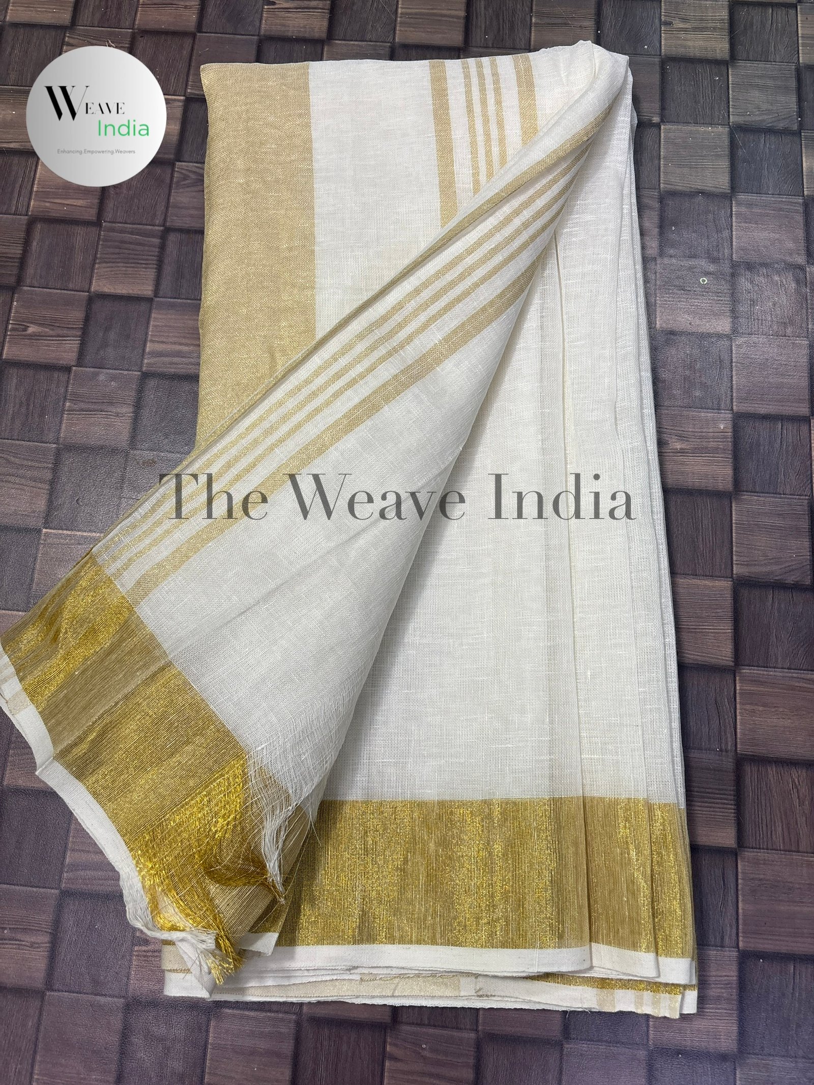 Onam Special Pure Linen Saree
